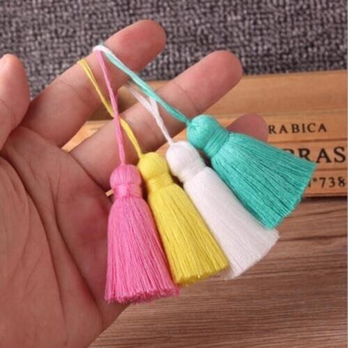 DIY 2pcs Simple cotton tassel pendant Handicrafts/clothes/earring Accessories 5cm