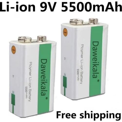 2021 new USB cycle charging battery 9V 5500mAH is suitable for camera and other series of electronic products+USB charging cable