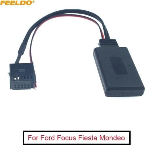 5Pcs Car Wireless Bluetooth Module Adapter For Ford Focus Fiesta Mondeo Music 12Pin Aux Cable Stereo AUX-IN Bluetooth AUX Kit