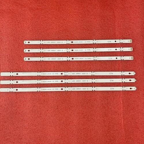 6 PCS LED backlight strip for LG innotek 17Y 49inch A B LED ARRAY 49LJ61/UJ65_A B TYPE 49LH61 49UJ65 49UJ635 49UJ630 49LJ614V