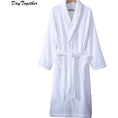 Towel Bathrobe Cotton Women Male Hotel Couples Robe Long Waffle Shower Sleepwear Nightgowns Bathrobe