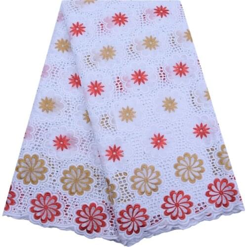 Whitered African Swiss Voile Lace In Switzerland With Stones Nigerian Tulle Lace Fabric For Dress Swiss Cotton Lace Fabrics 1822