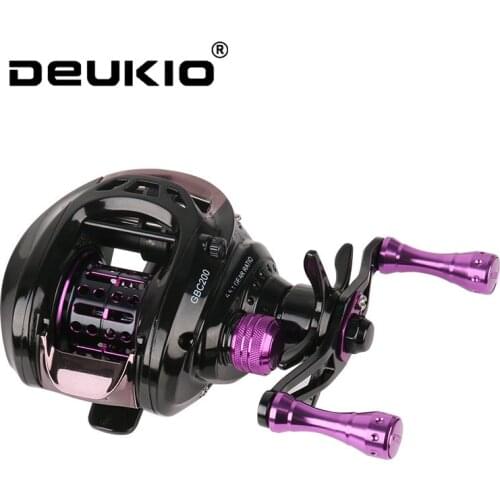DEUKIO Baitcasting Reel 6.5:1 High Speed Gear Ratio 6+1BB Drag Power Metal Spool Saltwater Fishing Reel Ultra Light Spinning New