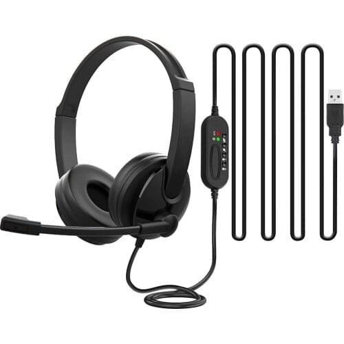 Headset USB Headset Computer Headset Microphone HIFI Stereo Conference Headset With Omnidirectional Microphone