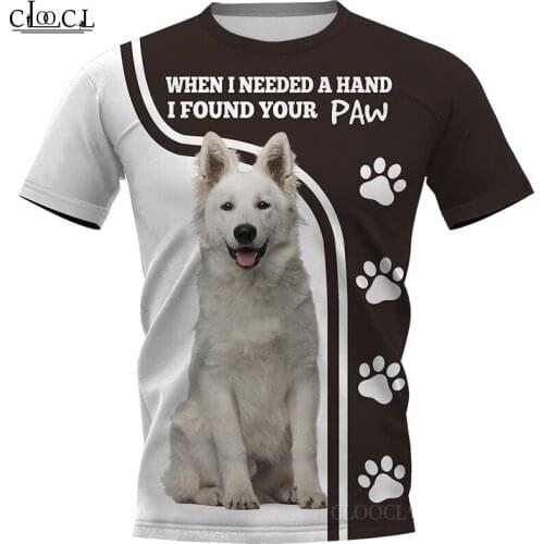 HX Newest Berger Blanc Suisse Dog T Shirt 3D Print Fashion Harajuku Streetwear Pullover Tops Oversized Clothes Drop Shipping