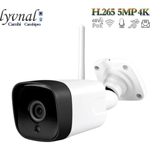 LYVNAL H.265 Sony IXM335 5MP Wifi Camera Two Way Audio Wireless Security IP Camera Waterproof Outdoor 5MP With SD TF Card Slot