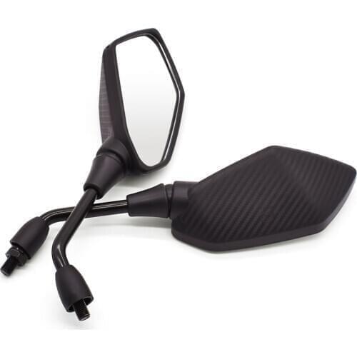 Quality Motorcycle Mirror Carbon Fiber White Glass Rearview Mirrors For KAWASAKI Versys 1000 ZX12R ZX6R ZX636R ZX6RR ZX9R ZZR600