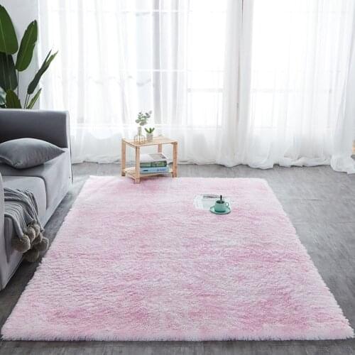 Bedroom Carpet Floor Mats Modern Silk Wool Rug Point Plastic Bottom Edge Soft Plush Blanket Washable Rectangle Sofa Carpets