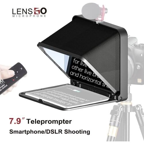 LENSGO TC7 Teleprompter Phone DSLR Recording 7.9 inch Foldable Inscriber Mobile Tablet Teleprompter Artifact with Remote Control