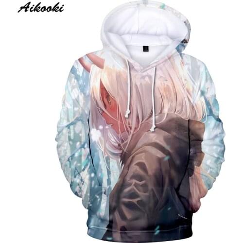 Fashion Darling In The Franxx 3D Print Girls/boys Anime Hooded Pullover Hoodies Sweatshirts Casual Mens 3d Clothes Spring/Autumn