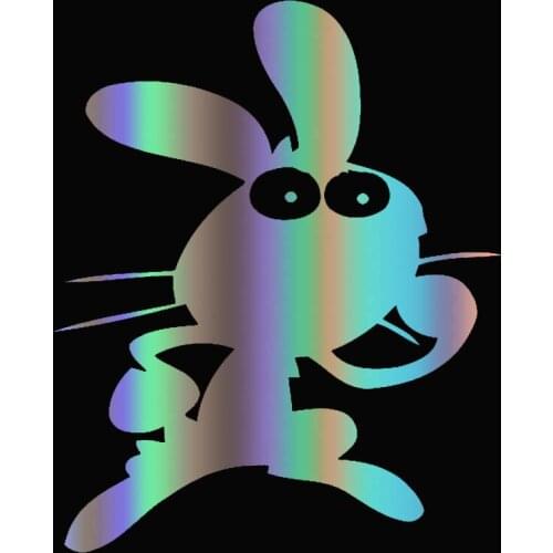 Cool Bunny Hot Reflective Decorative Bodywork Car Stickers Decals Funny Sunscreen Suv Cover Scratch Interior KK15*12cm