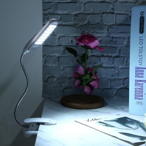 28LED High Brightness 360 Degree Rotating Reading Clip Table Desk Light Lamp for Eye Protection Reading Light