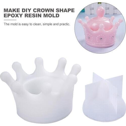 NEW Transparent Silicone Mould Dried Flower Resin Decorative Craft DIY Crown storage box Mold epoxy resin molds for jewelry 40a