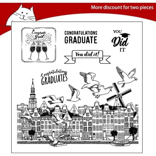 Graduation Blessing Clear Stamps For Scrapbooking Card Making Photo Album Silicone Stamp DIY Decorative Crafts