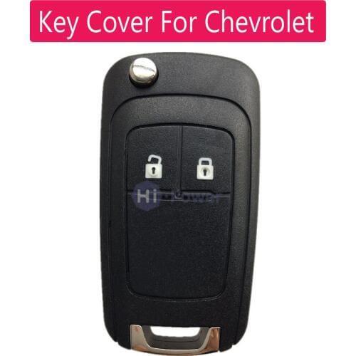 Flip Folding Remote car Key Shell For Chevrolet Cruze Epica Lova Camaro Impala 2 Button Remote Key Case with HU100 Blade