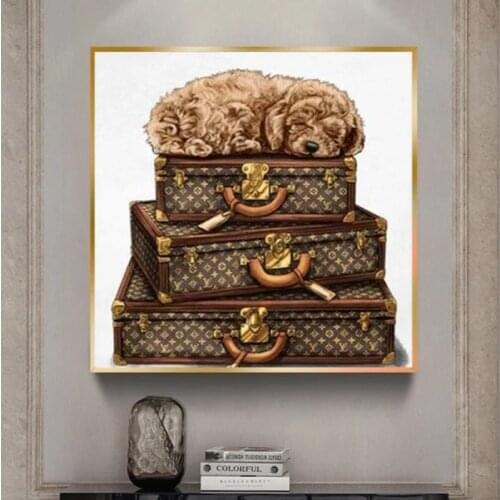 Luxury Vintage Simple Nordic Modern Luggage Posters Art Canvas Pictures For Living Room Decor Painting No Frame