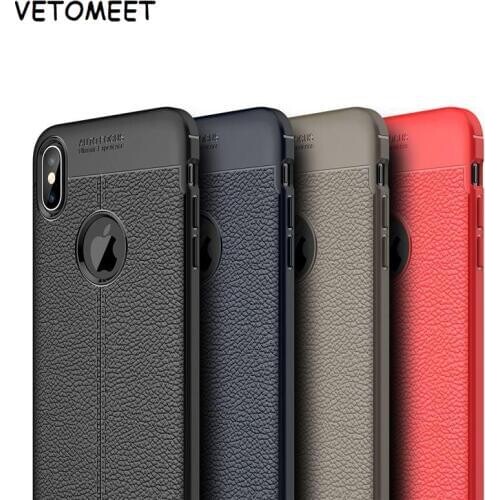 VETOMEET Luxury Leather Texture Case For iPhone XR XS MAX 8 7 6 Plus Silicone Back Cover Case For Huawei P20 P30 Lite Pro Mate20