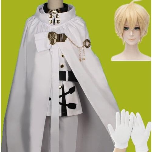 Seraph of the End Mikaela Hyakuya Vampire Cosplay Costume Owari no Serafu Halloween Uniform Full set with wigs