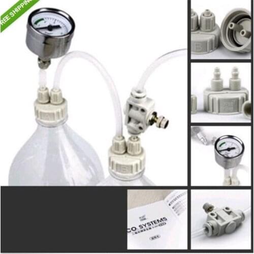 Aquarium DIY CO2 Generator System Kit with Pressure Air Flow Adjustment Water Plant Fish Tank Aquarium Co2 Valve