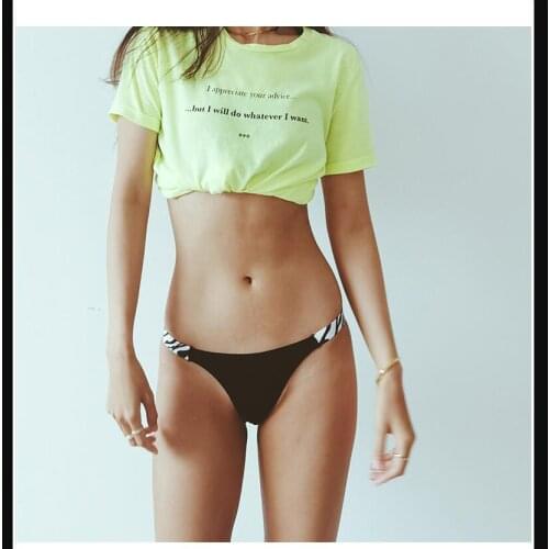 Sports Simple Zebra Pattern Cotton Underwear For Women Low Waist Solid Comfortable Panties Fitness Girl Seamless Briefs S1248