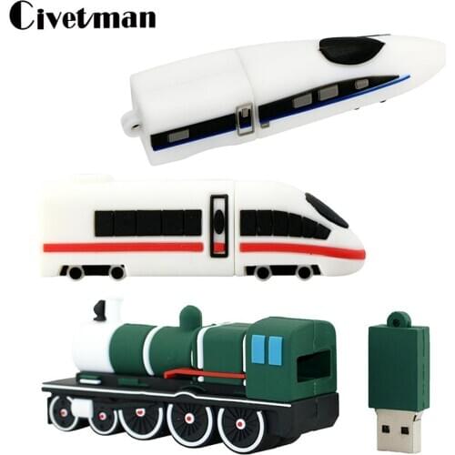 Pendrive Train 64G USB Flash Drive Mini Locomotive Memoria USB Stick 4GB 8GB 16GB 32GB Pen Drive 128GB USB 2.0 Memory Stick Disk