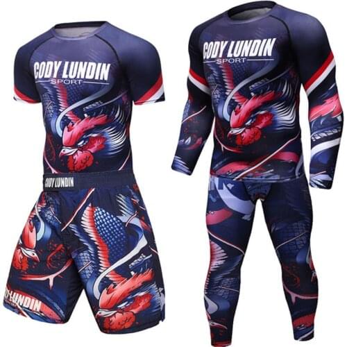 Superior Quality Compression Mma Men Boxing Muay Thai Shorts Rashguard Jiu Jitsu kickboxing Gym Sets Jerseys Fitness Bjj Boxeo