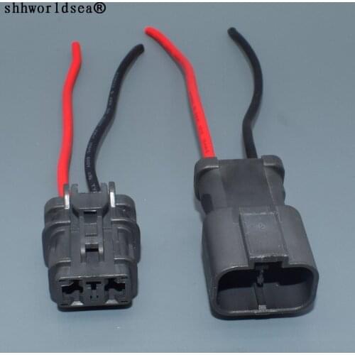 Worldgolden 6.3mm 2p Female Male Kit Auto 2 Pin Electrical Plug Cable Pin Header Connector 7123-6423-30