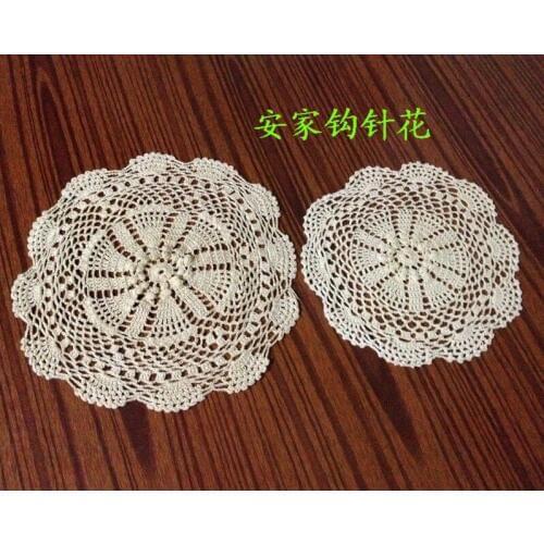 ZAKKA fashion 6 pic/lot 50% off wholesale round cotton lace doilies with 3D flower design cup pads for home decor wedding mats