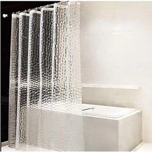 3D Transparent Shower Curtain Waterproof Mildew Proof Modern Bath Curtain With Hooks Thicken Bathtub Partion Curtains Home Decor