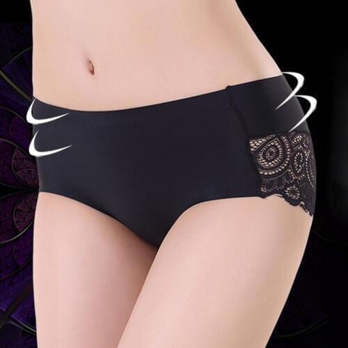 Women Sexy Stylish Ultra-thin Seamless Breathable Stretchy Lace Patchwork Briefs Underwear Womens Panties Comfort Underpants
