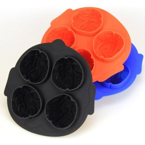 1Pcs 3D Silicone Mold Ice Tray Brain Modeling Ice Cube Tray Funny Chocolate Mould DIY Halloween Creative Gifts Maker Tool