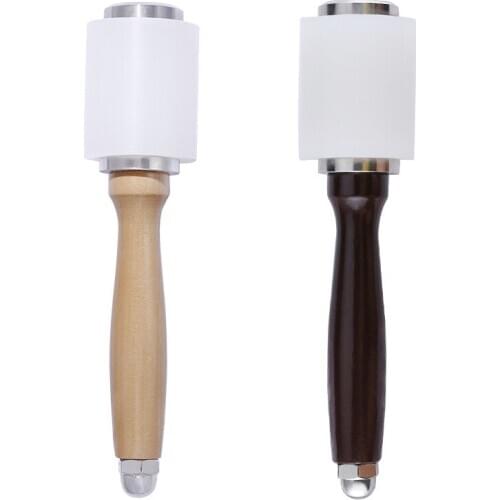 1Pcs Leather Carving Hammer DIY Cutting Nylon Hammer Tool with Wood Handle Carving