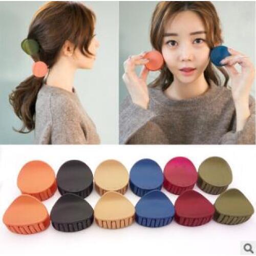 120pcs/lot DIY Multi Acrylic Irregularity Hair Clips Round Triangle 2 Styles Hair Claws Styling Tools Accessories HA720