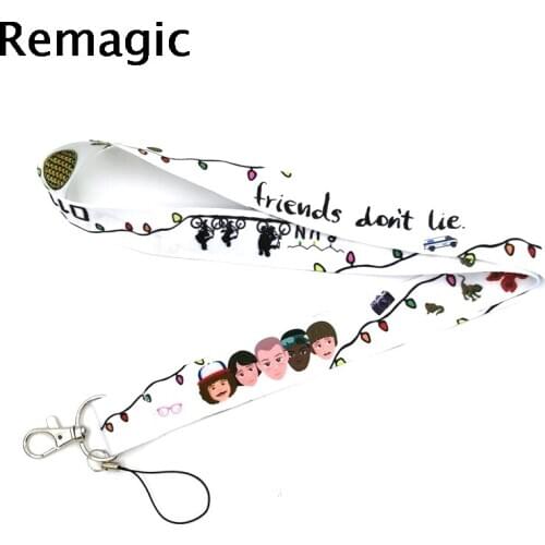 20pcs Stranger things tv show Neck Strap Lanyards ID badge card holder keychain Mobile Phone Strap Gift Ribbon webbing necklace