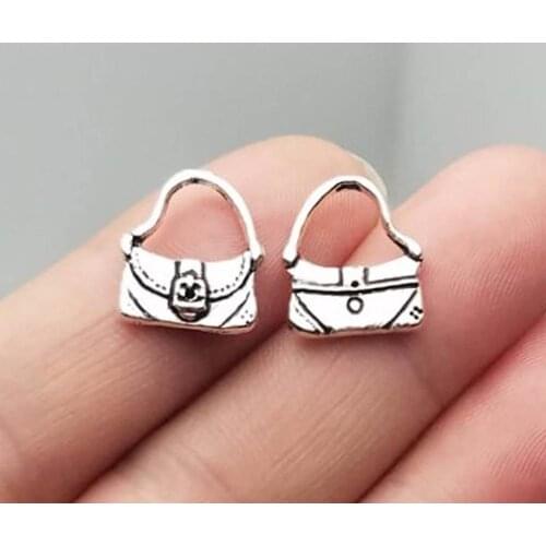 40pcs/lot--15x12mm, Antique silver plated handbag charms,DIY supplies, Jewelry accessories