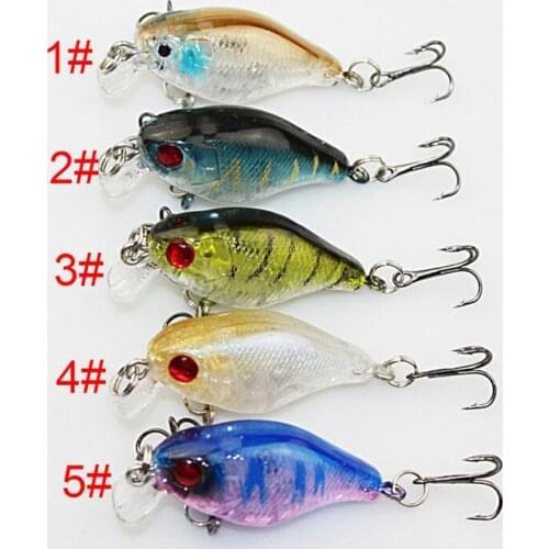 5Pcs Crankbait Fish Lure 4cm 4.2g Artificial Hard Bait Wobbler Slow Floating Bass Fishing Tackle