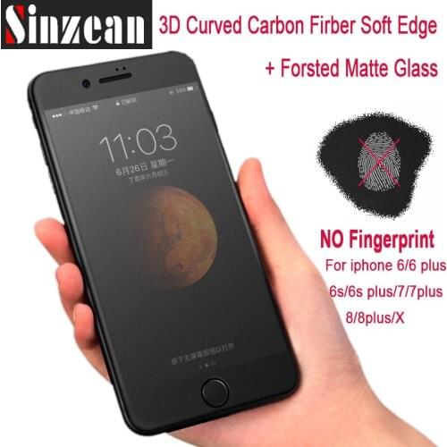 50pcs 3D Carbon Fiber anti glare Matte Tempered Glass Screen Protector For iPhone 12 pro max/11 promax/ XR/8/7/6S/7 PLUS