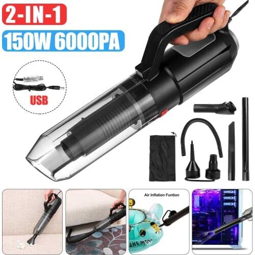150W Auto Car Vacuum and Blow Cleaner Handheld Wireless Vacuum Powerful Cyclone Suction Rechargeable Wet And Dry