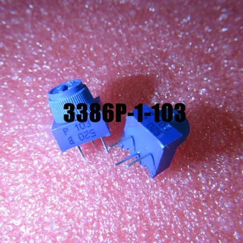Free shipping 50pc 3386P-1-103 3386P-1-103TLF Trimming Potentiometer 10K with Knob TRIMMER 10K OHM Best quality