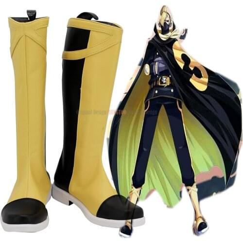 Black Leg Sanji Shoes Cosplay Anime One Piece Vinsmoke Sanji Cosplay Boots Leather Shoes Custom Made