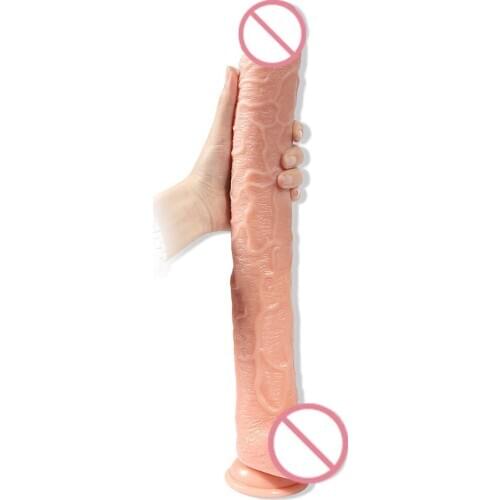 CPWD Artificial Dildo 16.93*13.98 inche Strong Suction Cup Realistic Glans Flexible Bending Female Masturbation Stimulate Toys