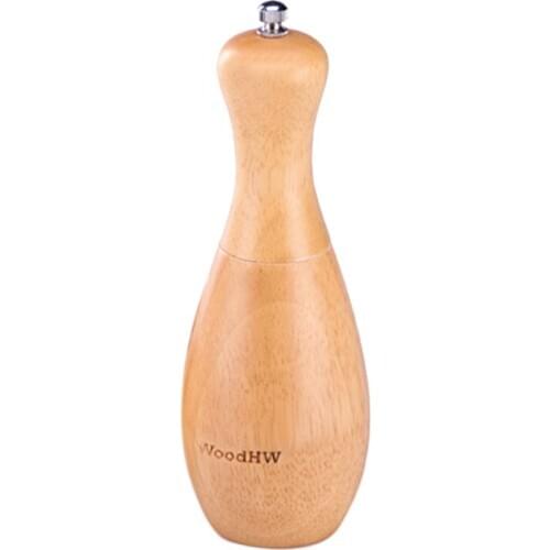 WOODHW Solid Wood Salt and Pepper Mill Spice Mills Adjustable Handheld Seasoning Mills Grinder Cooking BBQ Kitchen Tools