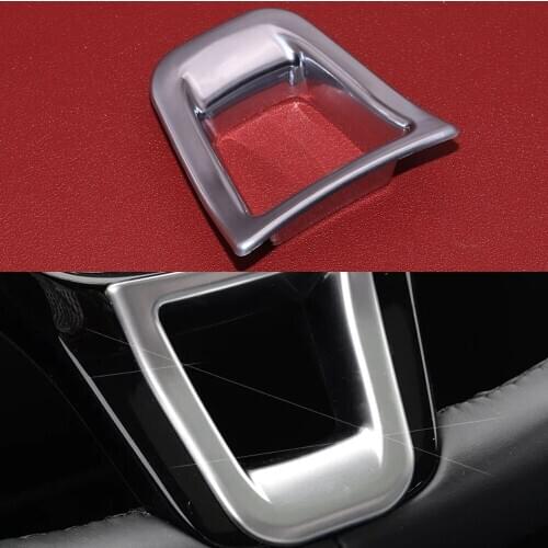 JEAZEA ABS Silver Car Steering Wheel Button Knob Trim Cover Sticker Frame Styling Fit for Volkswagen VW GOLF MK7 JETTA MK5 MK6