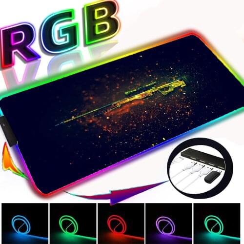 Mouse Pad Laptop Csgo RGB with 4 Ports USB HUB Large Gaming Accessories Office Keyboard Desk Pad Xxl Mousepad LED Light Glow mat