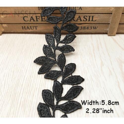 1yard/lot Width:5.8cm Good quality leaf design polyester water soluble lace trims Garment sewing accessories(ss-662)