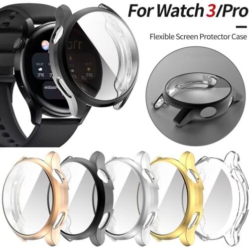 Lightweight Screen Protector Case for Huawei Watch 3 46mm Watch 3 Pro 48mm Cover Flexible Tpu Bumper Soft Slim Shell Accessories