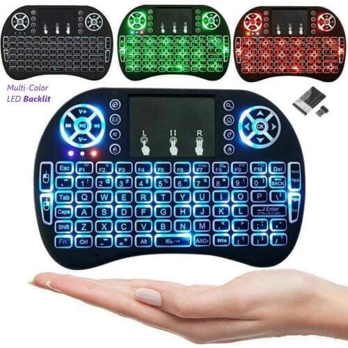 Mini Wireless Keyboard with Touchpad Mouse 2.4GHz Backlit Keyboard for Raspberry Pi/Smart TV/Xbox 360/Ps3 4/iOS/TV Box/Computer