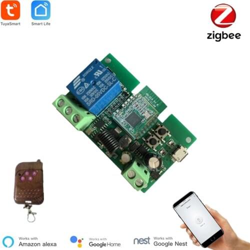 Tuya Zigbee Switch Module With RF433 Zigbee Inching Switch 5-32V DIY Switch Work with Alexa Smartthing Zigbee APP Remote Control