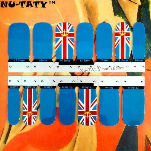 Nu-TATY 30 Style Nail Wraps Stickers, Fashion UK Designs, Waterproof Nail Arts Polish Gel Foils Keep 2-3 weeks