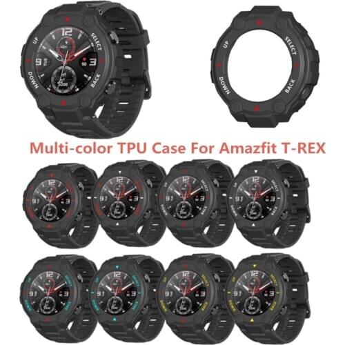 New For Amazfit T-Rex Case Watch TPU Protective Cover Shell Frame Protector Bracelet Amazfit T Rex Smart Watch Cases